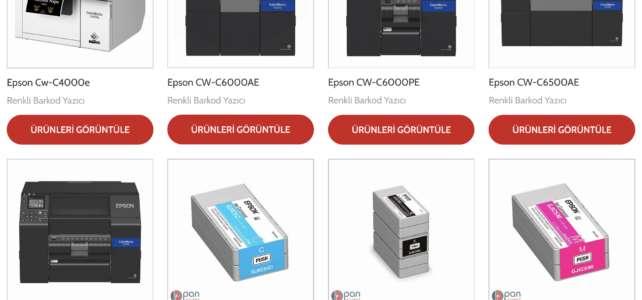 Dufold etiket ve Epson ürünleri